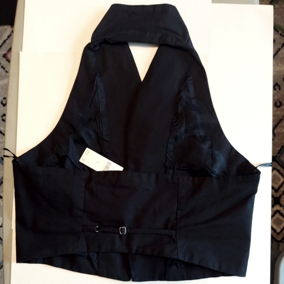NEW Anthropologie Maeve women's cotton halter vest black top- size 10 - Picture 7 of 12